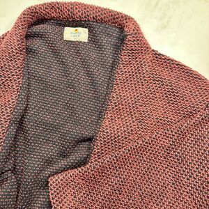 Marine Layer Catalina Birdseye-Knit Open-Front Cardigan Sweater Maroon Large
